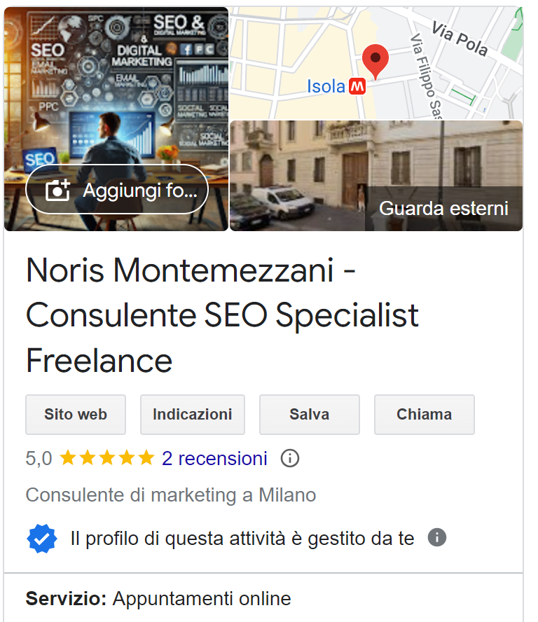 esempio di attività prima su google